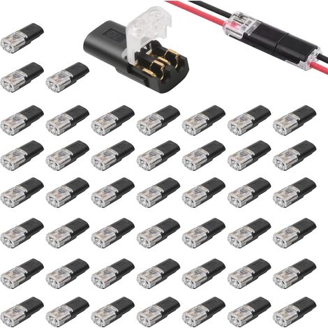 40 Pièces Connecteur Electrique Rapide,Connecteurs De Câble Voiture étanches 2 Broches Raccord Connecteur Electrique Etanche 2 Fils 12v Pour 18-22 Awg Electrique Rapide Pour Voiture (1/5)