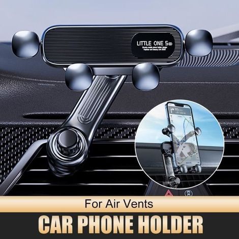 Support Téléphone Voiture Gravité - Rotation 360 degrés - Compatible iPhone 14/13/12, Samsung, Xiaomi (1/4)