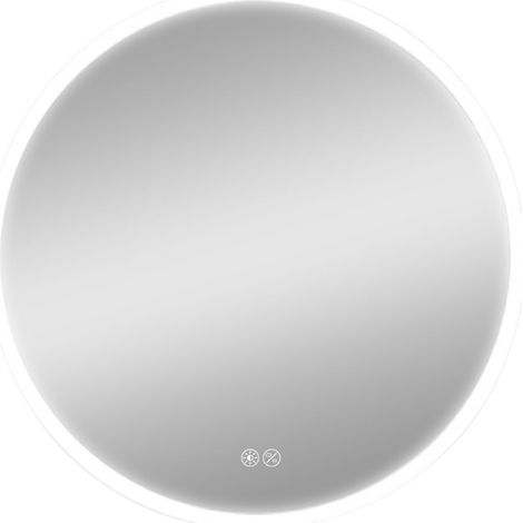 Miroir Rond avec LED de 20 W et 60 cm, idéal pour Ajouter Une Touche Moderne à Votre Salle de Bain ou Chambre. Fournit Un éclairage Parfait et Doux pour Vos routines Quotidiennes. (1/2)