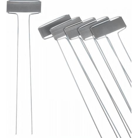 Etiquettes En T Zinc + – 26 Cm – 6 X – Marqueur (1/3)