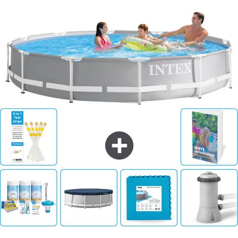 Prism Frame Pool Rund - 366x76 cm - 7-teilig S66