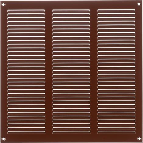 1 - Grille D Aération - Registre De Ventilation - En Acier Galvanisé Avec Moustiquaire - Pour Mur Et Plafond Intérieur Ou Extérieur - Marron - 30x30cm (1/5)