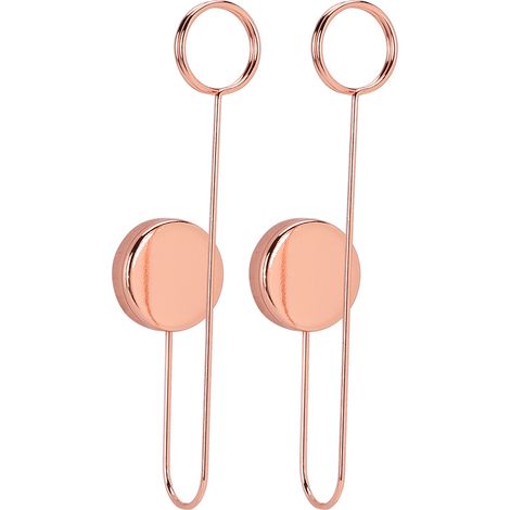 Set mit 2 doppelseitigen, selbstklebenden Metall-Bilderclips für Wandsticker und Nachrichten (Roségold) - AquaForge (1/5)