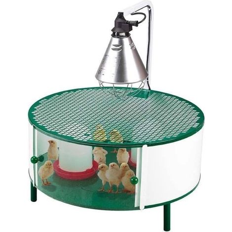 Häuschen für Küken mit Zubehör  Brutkasten 20-30 Küken  Käfig 72x72x79 cm  Heizung, Futterspender, Trinkspender
