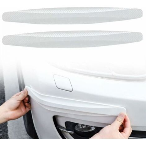2 bandes de seuil de chargement pour voiture, bandes de seuil de chargement en caoutchouc, protection de seuil de chargement, caoutchouc anti-collision, bandes de caoutchouc anti-collision (blanc) (1/5)