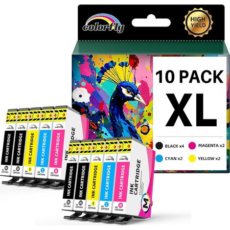Cartouche d'encre compatibles avec E603XL pour Epson Expression Home XP-2100 XP-2150 XP-4155 XP-4105 XP-3150 XP-2155 XP 3100 XP 4100 Workforce WF-2810 WF-2830 WF-2835 WF-2850 (1/5)