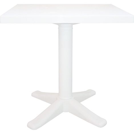 Mesa cuadrada exterior 70x70 blanco BANYOLES garbar