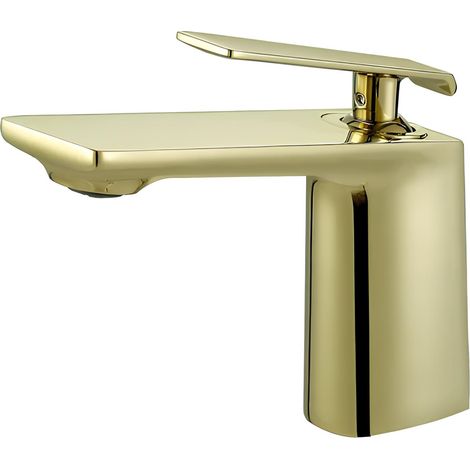 Robinet de lavabo sur plage 020 couleur or brossé collection Scamandre (1/2)
