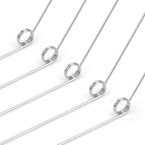 10 x Stainless Steel Torsion Springs Wire Diameter 0.3 mm Inner Diameter 2 mm Arm Length 20 mm Angle 135° 2 Turns Left Rotation 0.3 x 2 x 20 mm (1/5)