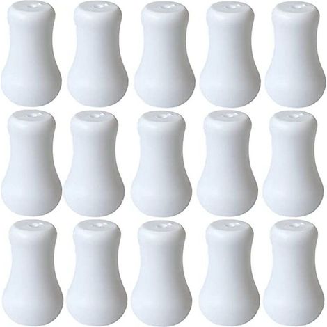 20 pièces de cordon en plastique blanc, boutons de cordon de store de fenêtre, gouttes, extrémité de traction pour stores ou stores (1/4)