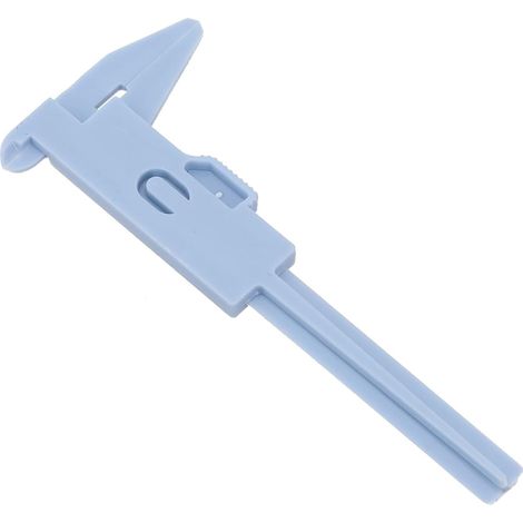 Pied à coulisse en plastique de 80 mm avec micromètre pour une mesure précise de la profondeur, du pas, du diamètre intérieur et extérieur (bleu) (1/5)