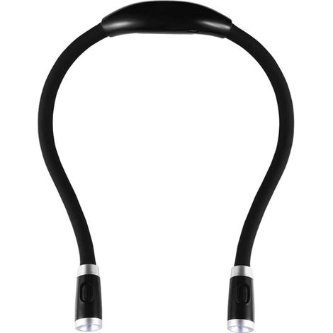 Lámpara de lectura para el cuello, ideal para leer en la cama por la noche.