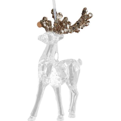 Décoration de Noël suspendue au sapin, pendentif acrylique, ornement de Noël pour chambre d'enfant, ferme, pendaison de crémaillère, fêtes de fin d'année.-Elk 13.5x8cm
