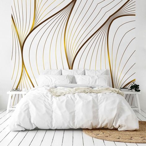 Papier peint panoramique - Sötma - Blanc - intissé : 150g/m² - 5 lés : 240x270cm (1/5)
