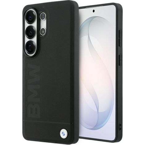 BMW Leder-MagSafe-Hülle mit Heißprägung für Samsung Galaxy S26 Ultra, Schwarz (1/5)