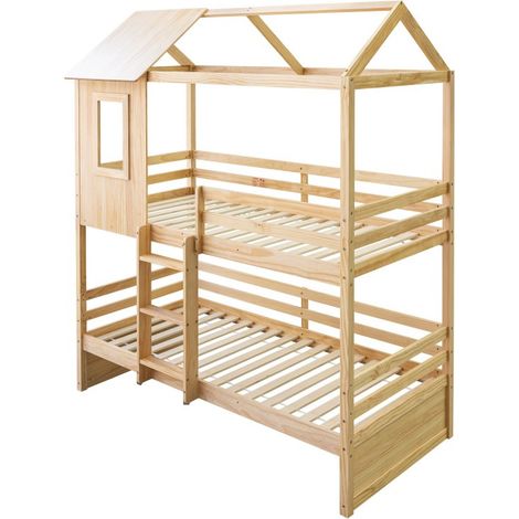 Letto a castello legno pino 90x190/90x190cm