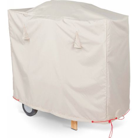 Oviala Housse de barbecue imperméable 110 x 58 x 60 cm Fixation par scratchs Traitement anti-UV Bâche déperlant en polyester (1/5)