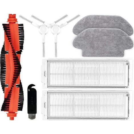 Pièces de rechange pour aspirateur robot Xiaomi Mop 2S / Mop P / XMSTJQR2S / STYTJ02YM : brosse latérale principale, filtre HEPA et serpillière. (1/5)