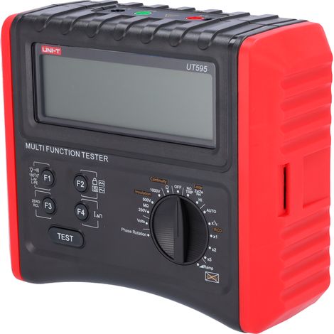 Medidor de instalaciones multifunción - Display LCD de 9999 cuentas - Medición resistencia aislamiento y continuidad - Medición de impedancia de línea y bucle - Test RCD Prueba RCD de rampa - Test d
