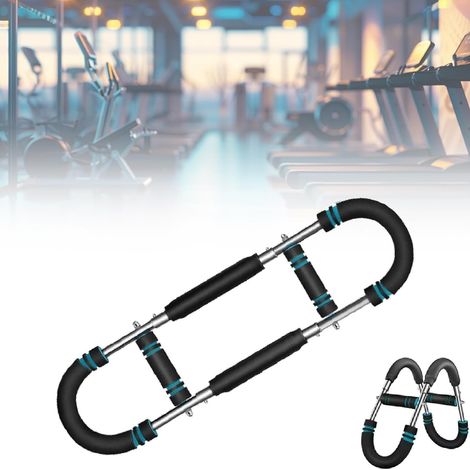 Abnehmbarer Brusttrainer,  Einstellbarer Widerstand, Twister-Armtrainer aus Federstahl for verbessertes Brust-, Bizeps- und Trizeps-Training(Blue,40KG)