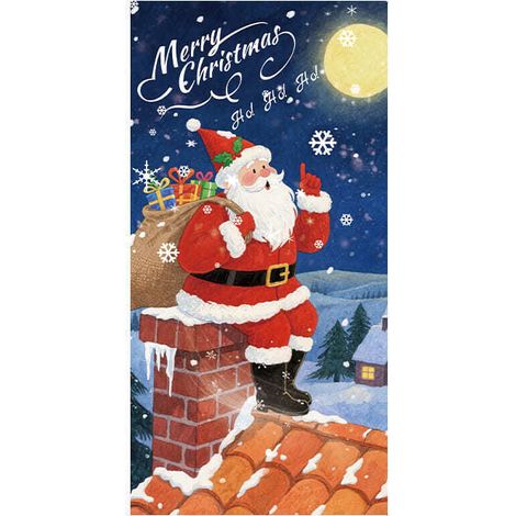 Décoration de porte de Noël, autocollant de porte, tissu décoratif à suspendre, toile de fond pour décoration de fête, décoration de porte de chambre - 90 x 180 cm (perforé + ruban) - 19