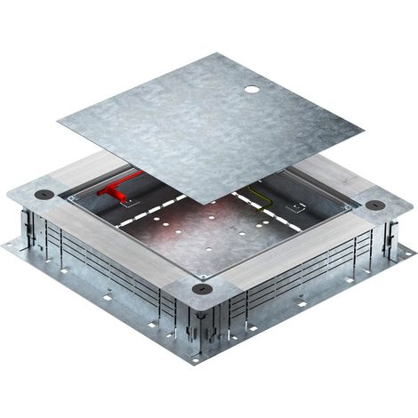 OBO Bettermann Caja de tracción y derivación para altura de solado 80-160 mm 400x380x80 Acero cincado sendzimir, 7410022