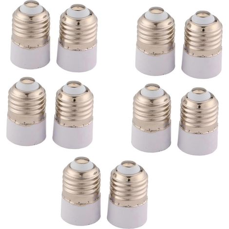 Adaptateur de douille E27 vers E14 (10 unités) - Installation facile - Résistant à la chaleur - Support de lampe LED (1/4)