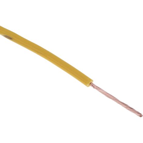 Câble triple homologation RS PRO, Jaune, Section 0,5 mm² 1 kV c.c., 600 V c.a., , Triple homologation ( Prix pour Bobine de 100 Mètres ) (1/3)