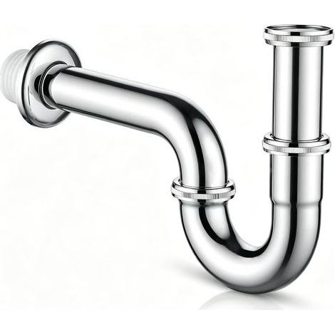 Siphon Lavabo Réglable Siphon Inox Chromé Anti Odeur et Anti Fuite,1"1/4 x 32 mm,Pour Lavabo ou Lave Mains,Acier Inox 304 Facile à Installer (1/5)
