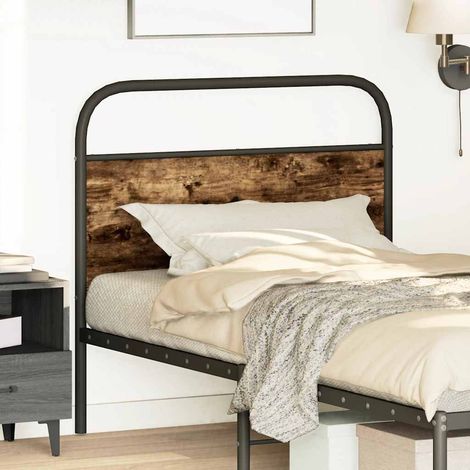 Maison Exclusive - Testiera di Ricambio Rovere Fumo 100 cm in Acciaio e Legno Multistrato (1/5)