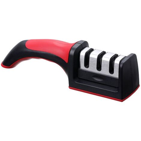 royaluxe-Aiguiseur à 3 phases Easy Sharp - pour couteaux de cuisine - résultat professionnel/design ergonomique - pierre céramique/carbure tungstène/diamant (1/4)
