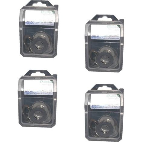 4 Coques de 25 Rondelles Plates Moyennes M12 mm - NFE 25514 - Inox A2 - D-Work