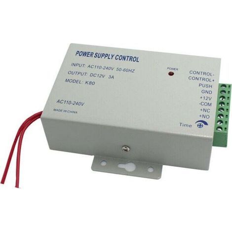 Alimentation AC 110-240V à DC 12V 3A 36W, Power Supply pour Système de Contrôle d'Accès, Sécurité et Portes Automatiques (1/4)