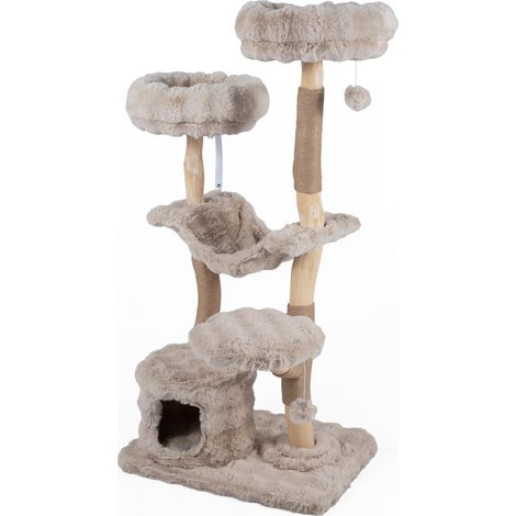 COSTWAY Albero Tiragraffi per Gatti Adulti e Piccoli 147 cm a 5 Livelli (1/5)