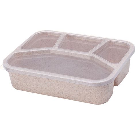 Boîte à bento pour adultes, boîte à lunch réutilisable pour enfants, boîte à bento à 4 compartiments pour la préparation des repas, boîte à lunch pour enfants (1/5)