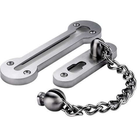 Solid 3MM en acier inoxydable 304 extra-épais Chaîne de porte sécurité Coulissant à Chaîne chaine pour porte d'entrée (1/4)