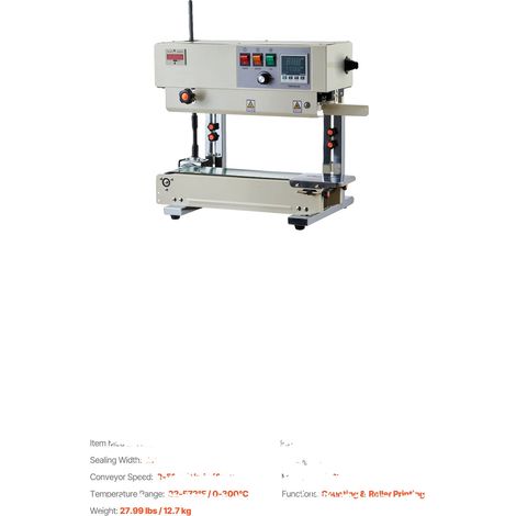 Machine de scellage à bande continue, scellage haute vitesse, compatibilité polyvalente, Vertical (1/2)