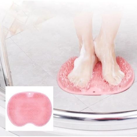 Tapis De Bain Antidérapant - Coussin De Massage Pour Pieds En Silicone - Pour Douche Et Baignoire - 30 X 25 Cm - 1 Pièce (1/4)