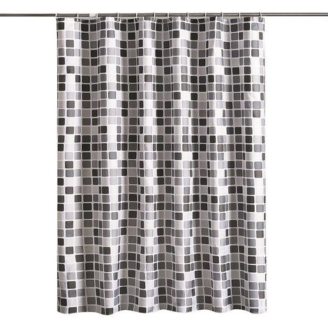 AGE Rideau de douche en polyester, résistant à la moisissure, imperméable, lavable, antibactérien, mosaïque rideau de douche épaissi et imperméable rideau de douche en polyester, 200 x 220 cm (1/5)