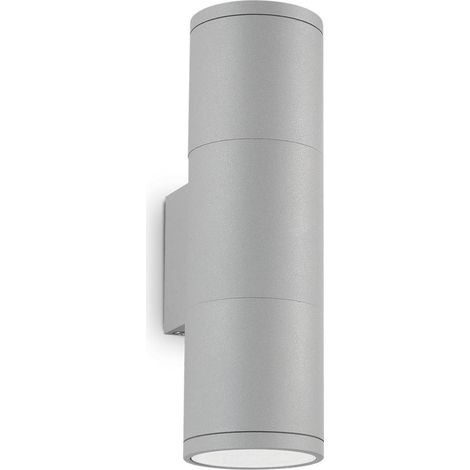 Ideal Lux Gun - Applique murale extérieure à 2 ampoules gris IP44