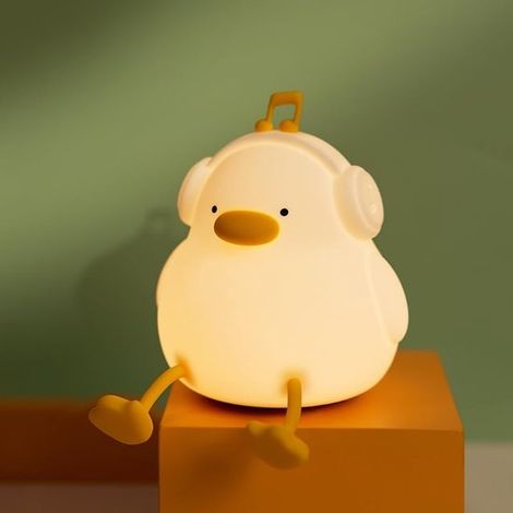 Niedliches Nachtlicht Warmes Nachtlicht Schlafzimmerlampe Touch Bedienung Huhn LED Nachtlicht Kinderzimmer Dimmbar Timer Warmes Licht USB Ladefun (1/5)