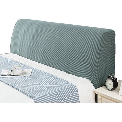 Green Stretch Headboard Cover Bed Headboard Slipcover Elastic Protector All-Inclusive Design for Bedroom Decoration White 150cm(59"-67" Headboard)