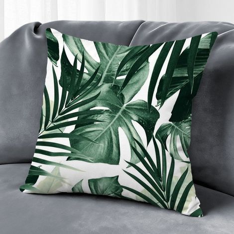 Housse de coussin fleurs estivales, décoration maison moderne,45×45cm (1/5)