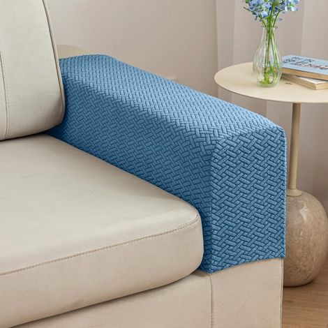 Sofa- oder Sesselarmlehnenbezüge – 2er-Set (Blaue Struktur, Größe M) (1/5)
