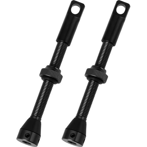 Lot de 2 Valves Tubeless Noir/Or/Bleu 60 mm en Alliage d'aluminium Compatible avec Compatible avec (1/5)