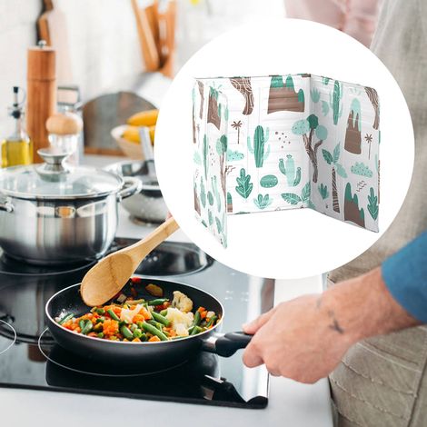 Plaque de protection anti-éclaboussures d'huile pour cuisinière à gaz, déflecteur en aluminium pliable pour poêle à frire de cuisine.