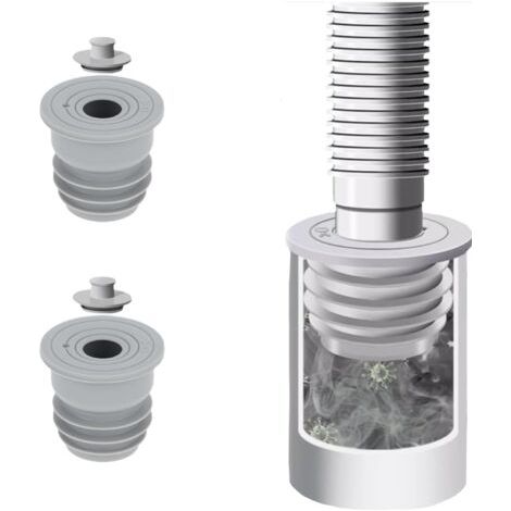 QORVA-Joints de tuyauterie pour machine à laver, 45-50 mm, gris, pour évacuation des désodorisants, pour cuisine et salle de bain. (1/4)