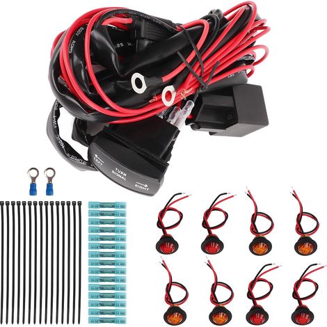 Interruptor basculante de intermitentes para UTV, kit de iluminación para ATV homologado para la calle, arnés de relé de intermitentes de repuesto para Polaris Ranger RZR, interruptor de intermitentes (1/4)