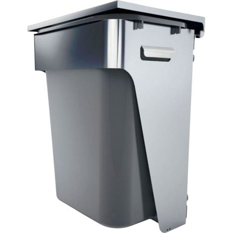 Cuisissimo – Poubelle à pédale encastrable 40 litres – Poubelle manuelle coulissante sous évier – Pour meuble de 40 cm minimum (1/5)