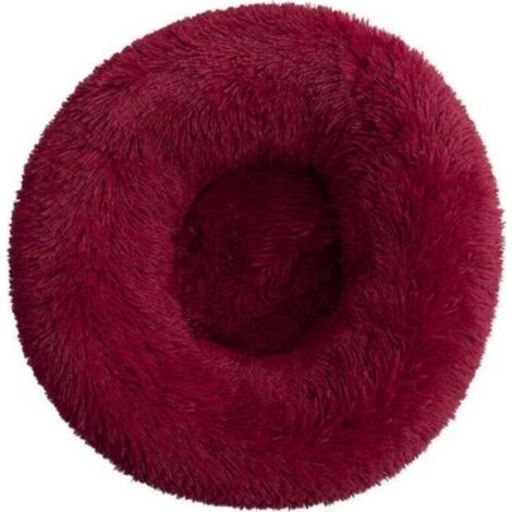 Lit pour Chat, Coussin Moelleux, Doux Lavable pour Chats Chiens (Bourgogne, 50 cm), Ensoleillé (1/5)